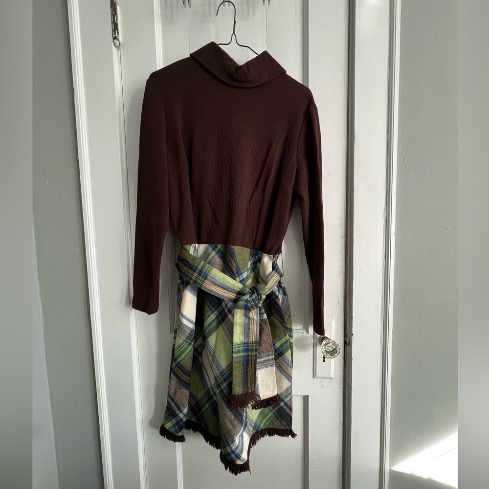 Vintage Women’s Dress 2 Piece with Belt 1970s Size 14 Kenny Classics